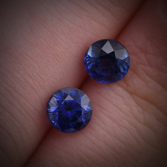 2,28 Karat blauer runder SRI LANKA Saphir