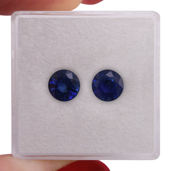 2,06 Karat blauer SRI LANKA Rundsaphir