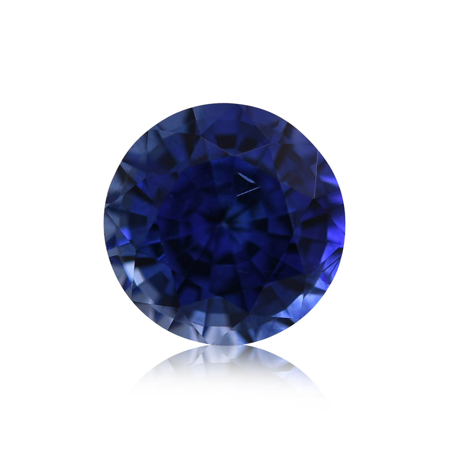 Zaffiro rotondo blu dello SRI LANKA da 1,07 carati