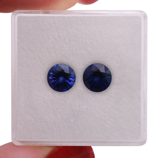 1,92 Karat runder blauer SRI LANKA Saphir