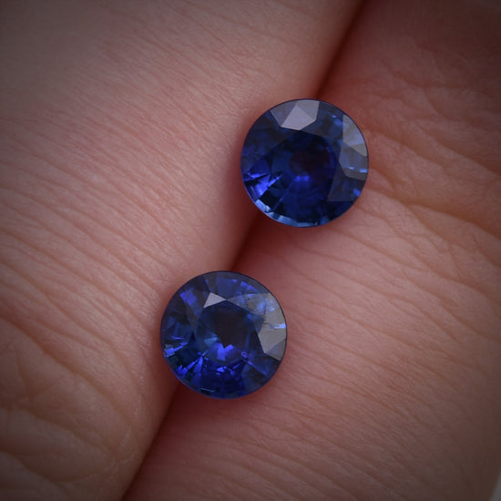 1,97 Karat blauer SRI LANKAN runder Saphir