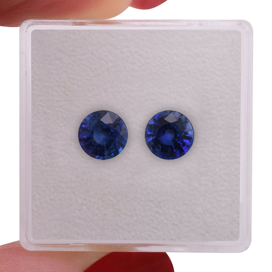 2.00 Karat blauer runder SRI LANKA Saphir