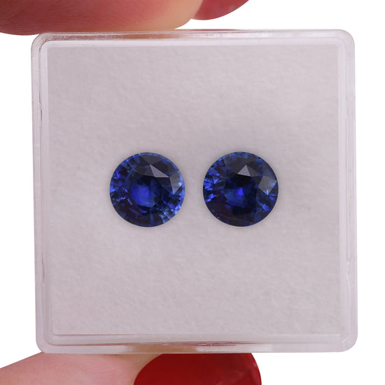 2,66 Karat Blauer SRI LANKAN Runder Saphir