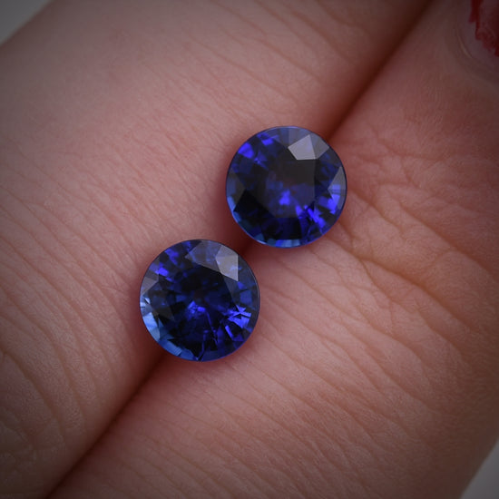 1,82 Karat blauer SRI LANKAN runder Saphir