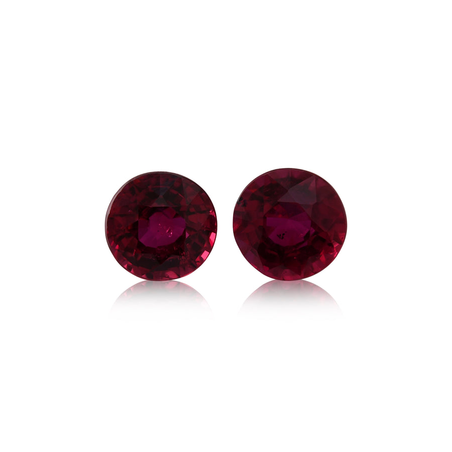 2.05 Carat Red MOZAMBIQUE Round Rubies