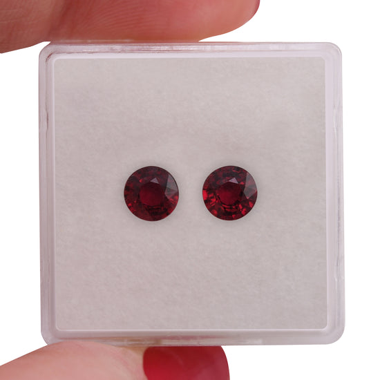 1,28 Karat Roter, runder RUBIN aus MOSAMBIK