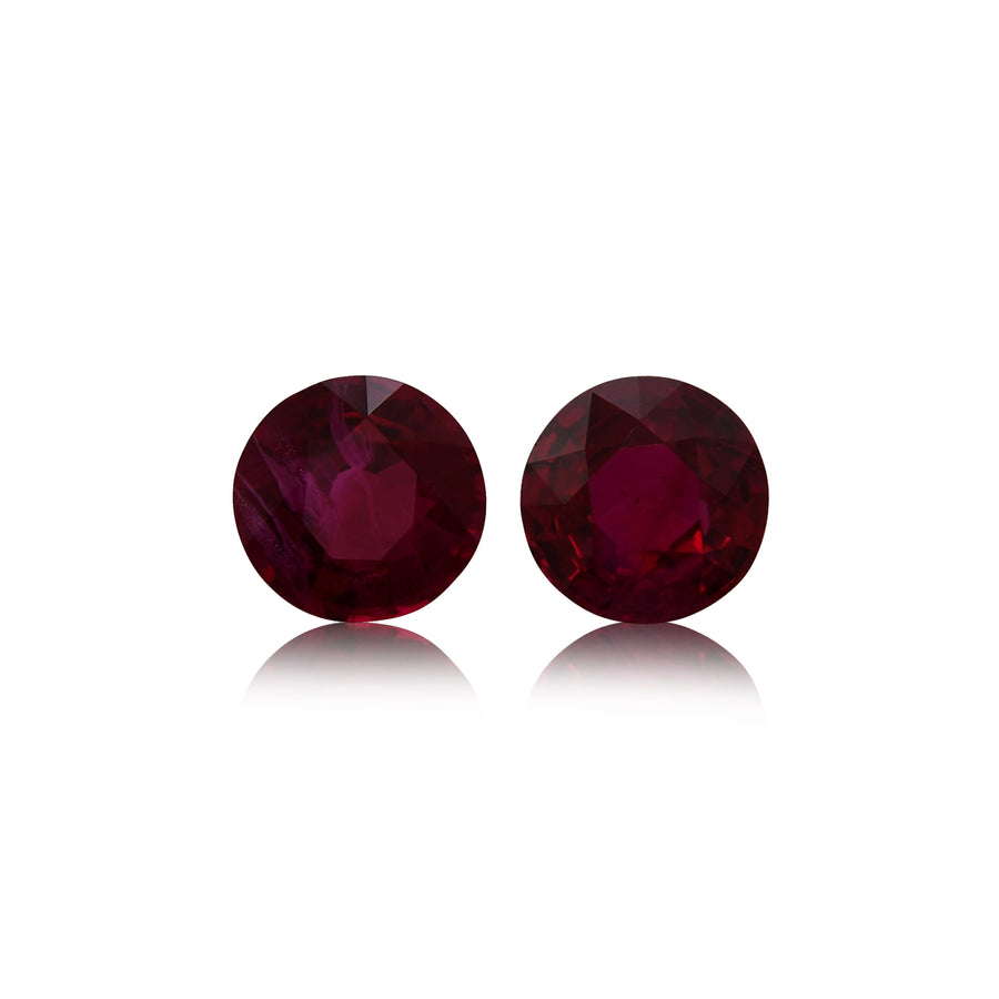 1.07 Carat Red MOZAMBIQUE Round Rubies