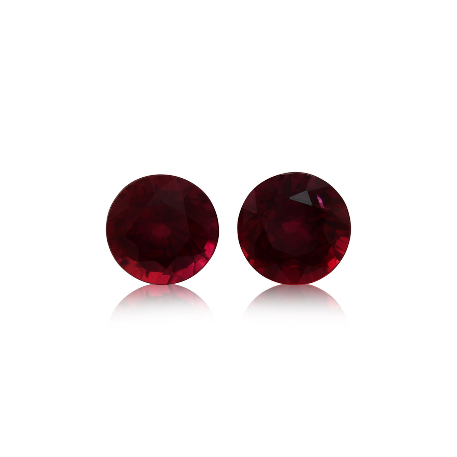 1.37 Carat Red MOZAMBIQUE Round Rubies