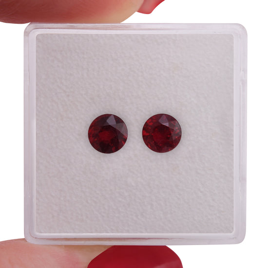 1,23 Karat roter, runder MOZAMBIKANISCHER Rubin