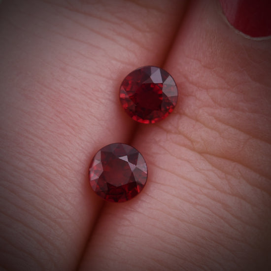 1,23 Karat roter, runder MOZAMBIKANISCHER Rubin