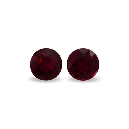 1,34 Karat Roter MOZAMBIQUE-Rundrubin