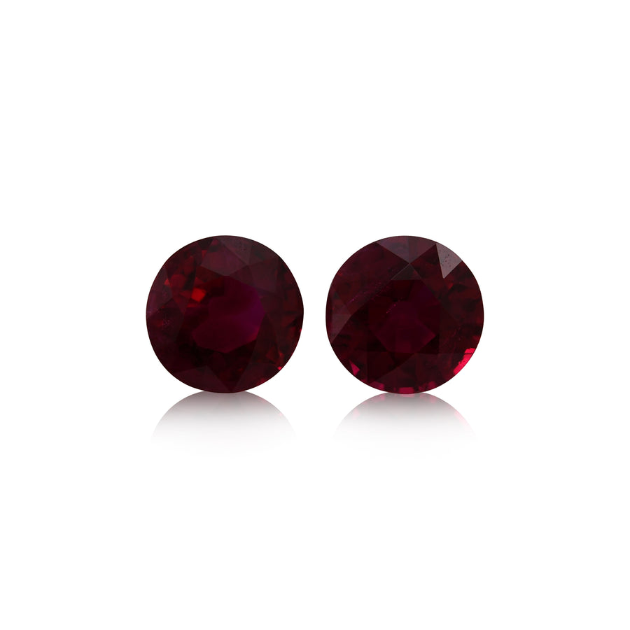 1.34 Carat Red MOZAMBIQUE Round Rubies