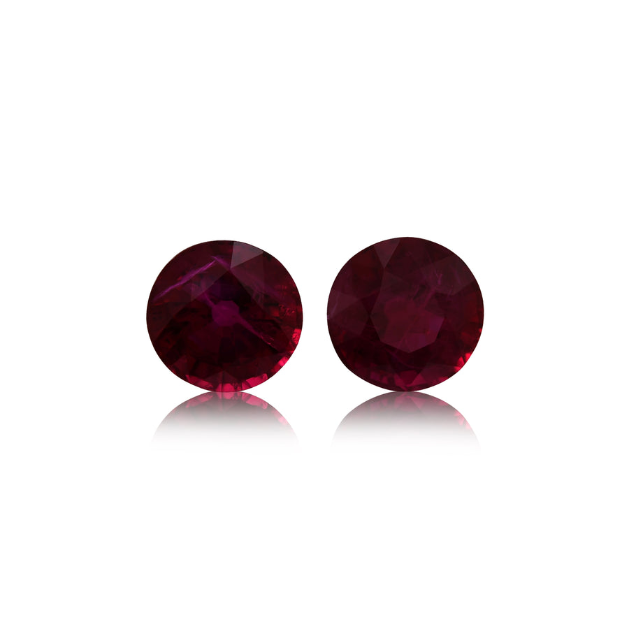 1.17 Carat Red MOZAMBIQUE Round Rubies