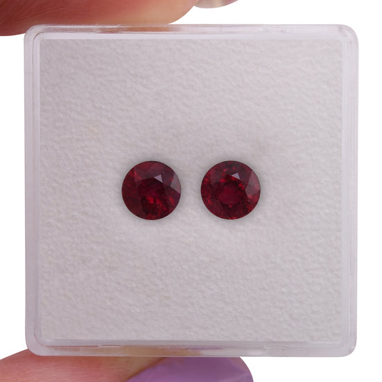 1,29 Karat roter, runder MOZAMBIKANISCHER Rubin