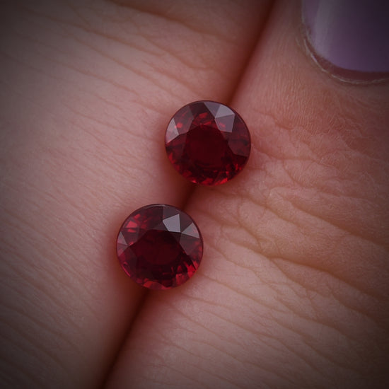 1.25 Carat Red MOZAMBICAN Round Ruby