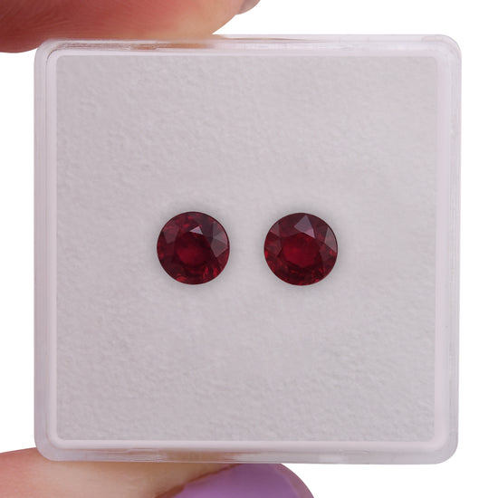 1.25 Carat Red MOZAMBICAN Round Ruby
