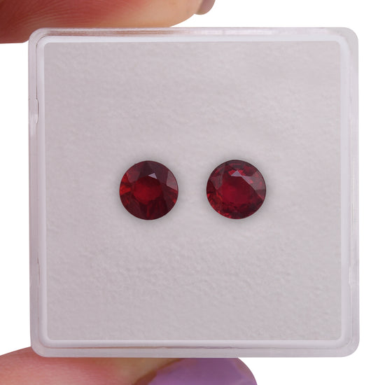 1,30 Karat roter, runder MOZAMBIKANISCHER Rubin