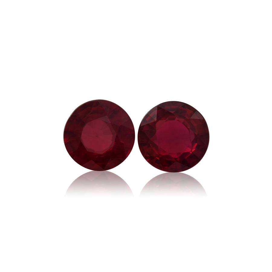 1.30 Carat Red MOZAMBIQUE Round Rubies