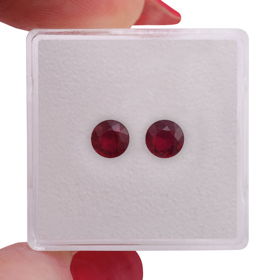 1,15 Karat runder roter MOZAMBIQUE-Rubin