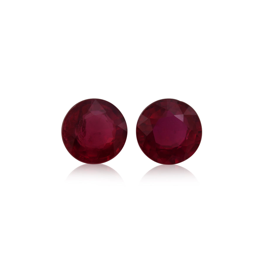 1.15 Carat Red MOZAMBIQUE Round Rubies