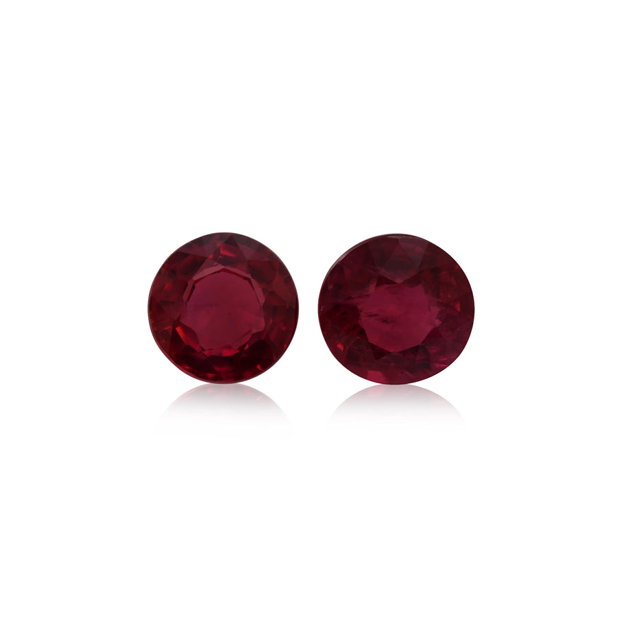 1.42 Carat Red MOZAMBIQUE Round Rubies