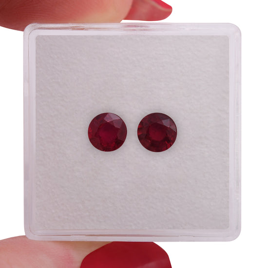 1,41 Karat roter, runder MOZAMBIQUE-Rubin