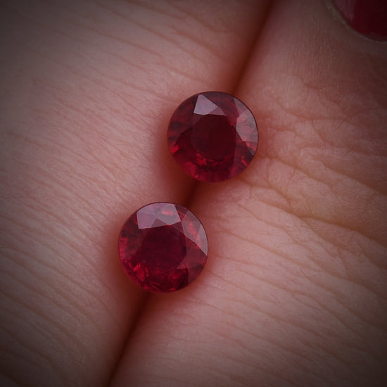 1,41 Karat roter, runder MOZAMBIQUE-Rubin