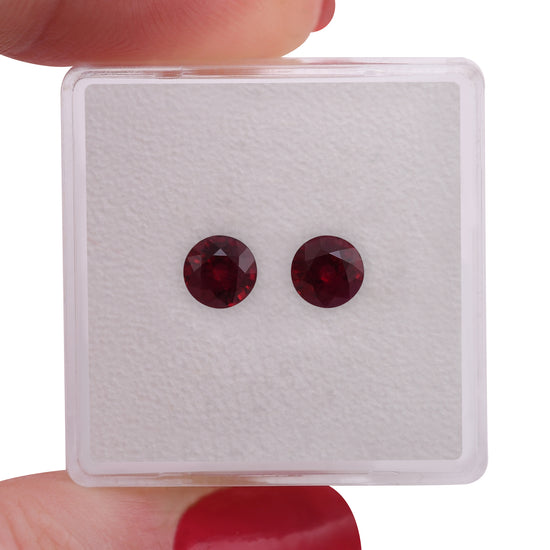 1,10 Karat runder roter MOSAMBIK-Rubin