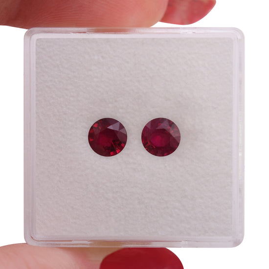 1.10 Karat runder roter MOSAMBIK-Rubin