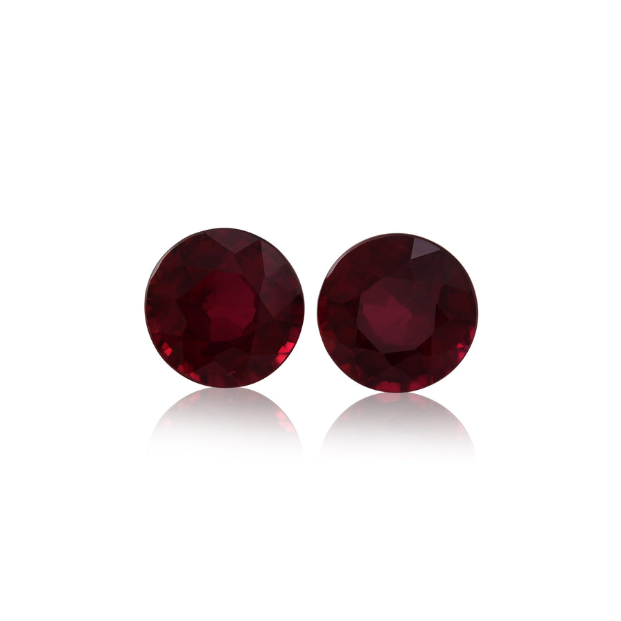 1.32 Carat Red MOZAMBIQUE  Round Rubies