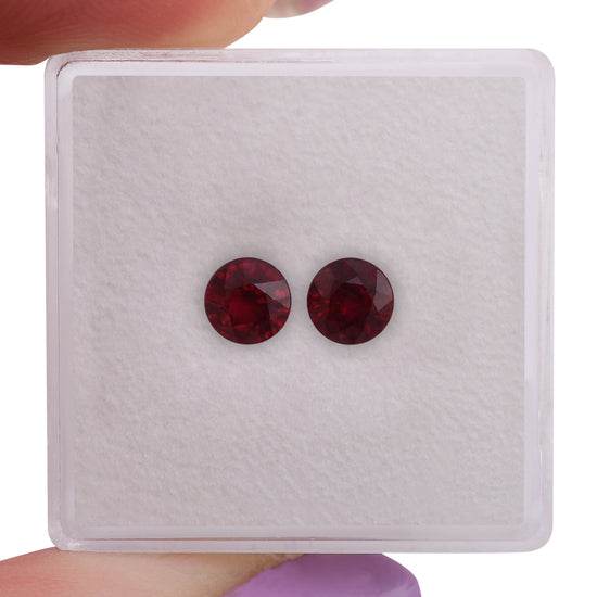 Rubino Tondo del MOZAMBICO Rosso da 1,32 Carati