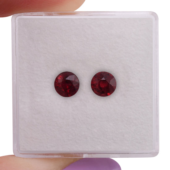 Rubino Tondo del MOZAMBICO Rosso da 1,25 Carati