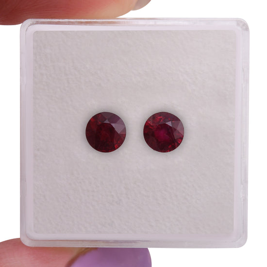 1,22 Karat Roter, runder Mosambik-Rubin