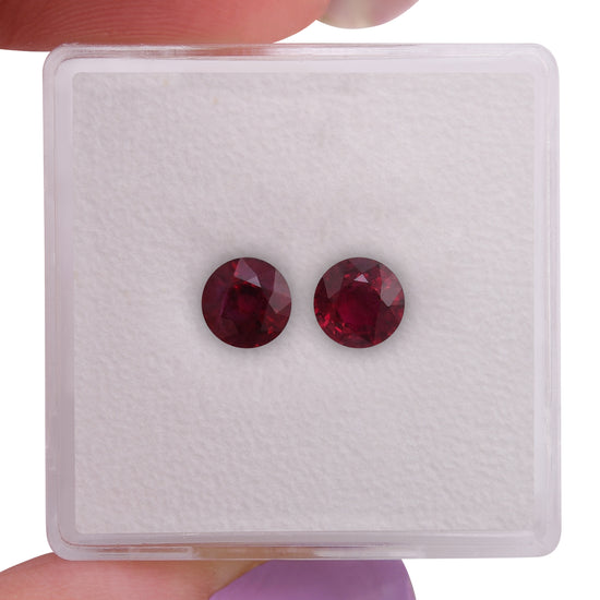 Rubino Tondo del MOZAMBICO Rosso da 1,22 carati