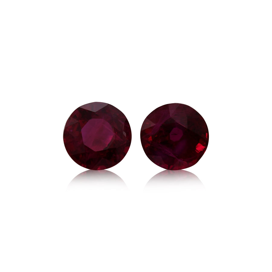 1.22 Carat Red MOZAMBIQUE Round Rubies