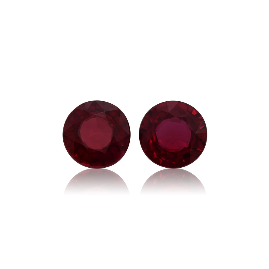 1.10 Carat Red MOZAMBIQUE Round Rubies