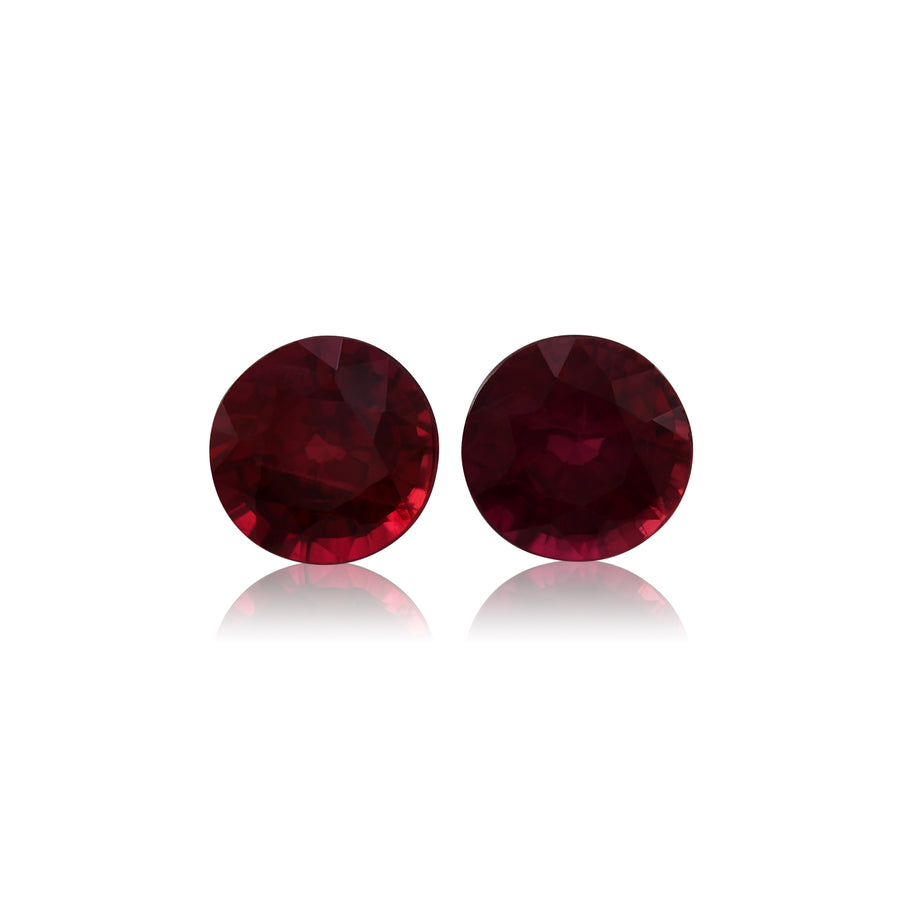 1.26 Carat Red MOZAMBIQUE Round Rubies