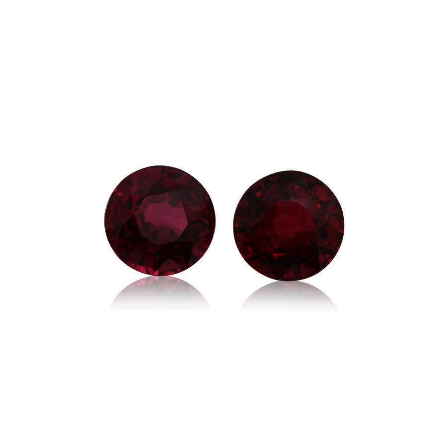 1.69 Carat Red MOZAMBIQUE Round Rubies