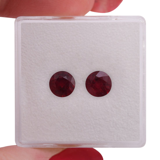 Rubino rosso tondo MOZAMBICANO da 1,63 carati
