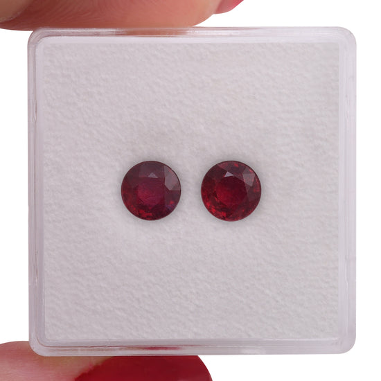 Rubino Rosso Tondo del Mozambico da 1,59 Carati