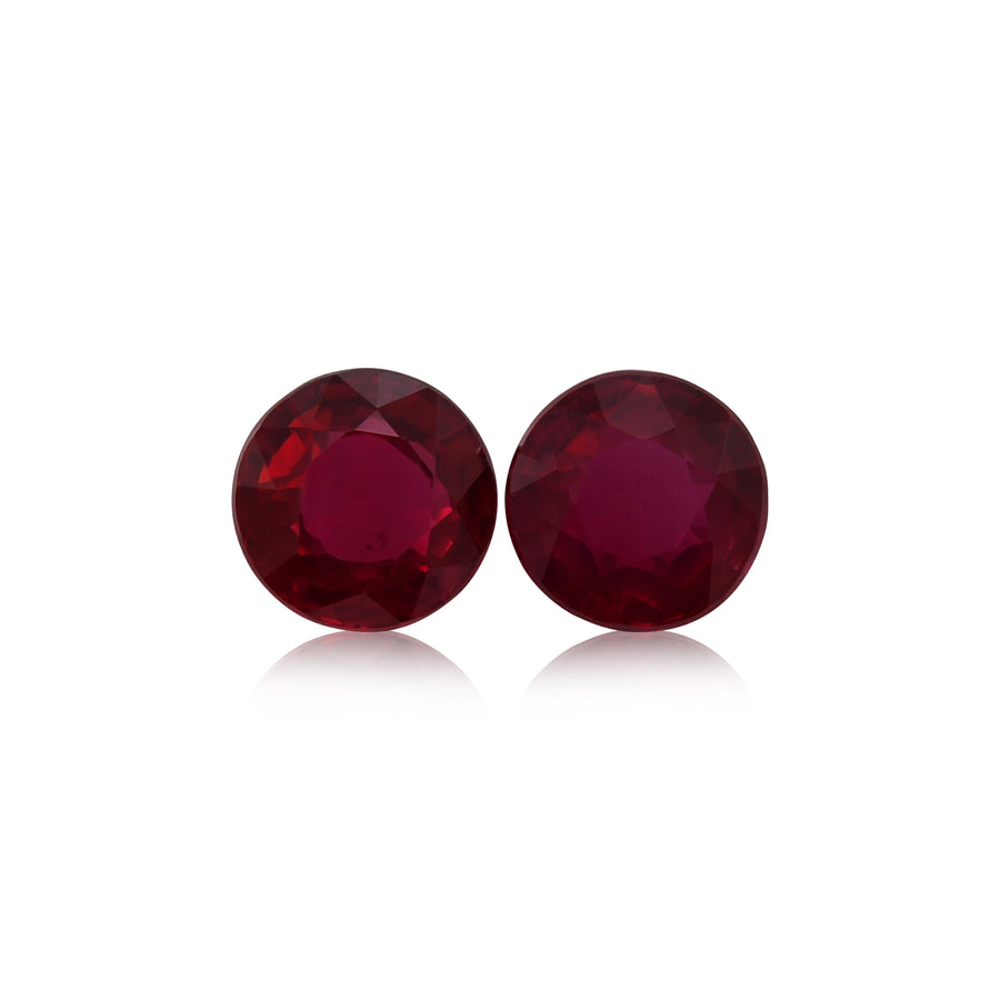 1.59 Carat Red MOZAMBIQUE Round Rubies