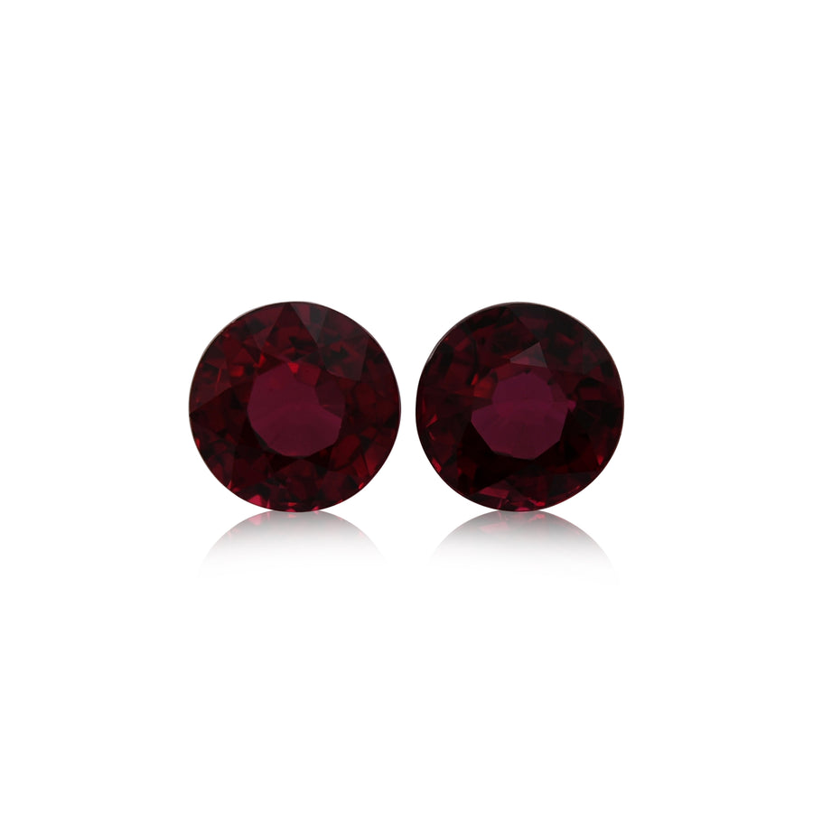1.74 Carat Red MOZAMBIQUE Round Rubies