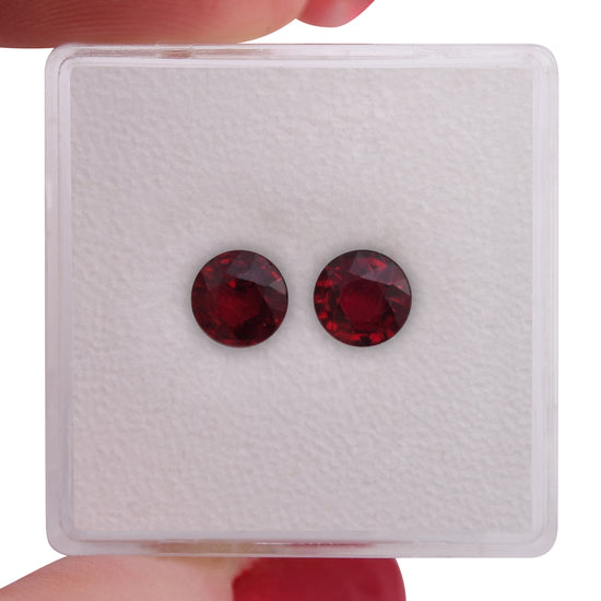 Rubino Rosso rotondo del MOZAMBICO da 1,55 carati