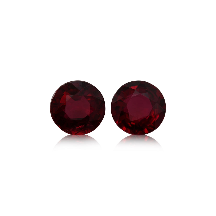 1.55 Carat Red MOZAMBIQUE Round Rubies