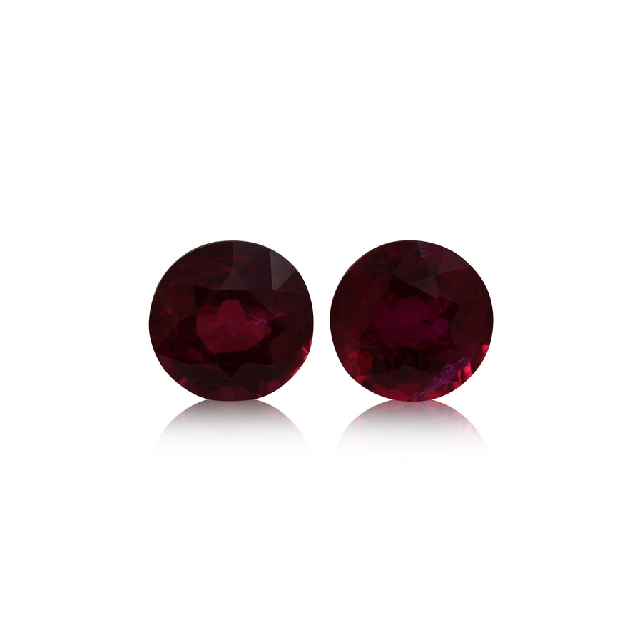 1.42 Carat Red MOZAMBIQUE Round Rubies