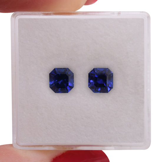 Zaffiro blu di Ceylon a taglio smeraldo da 1,75 carati