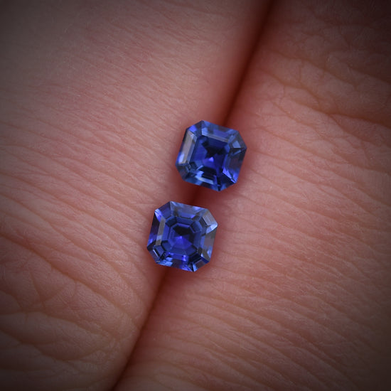 Zaffiro Smeraldo Blu di SRI LANKA, taglio quadrato, 0.80 Carati