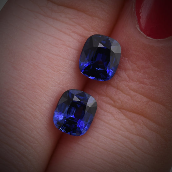 2,17 Karat Blauer SRI LANKA Kissen Saphir