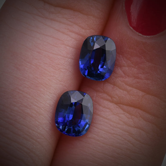 2.19 Karat blauer sri-lankischer Kissen-Saphir