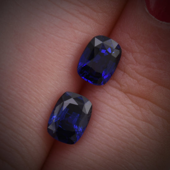 2,22 Karat blauer sri-lankischer Kissensaphir
